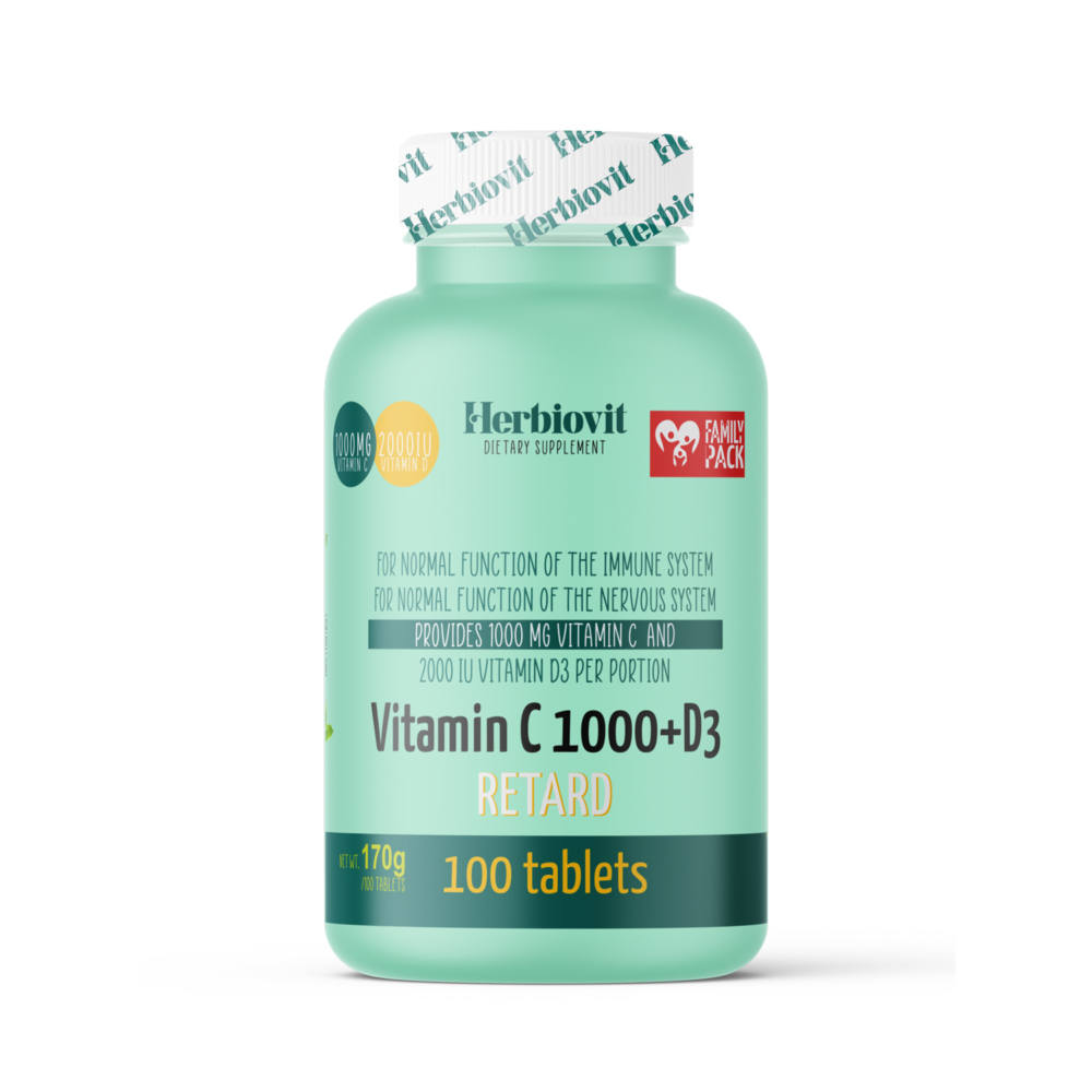 Herbiovit Vitamin C1000+D3 Retard tabletta az immunrendszer védelméhez