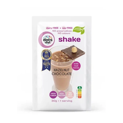 Mogyorós-csokoládé vegán shake zabfehérjével és cikóriarosttal