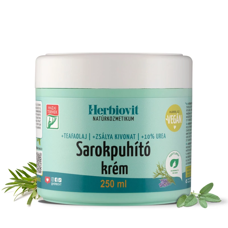 Herbiovit sarokpuhító krém parabénmentes natúrkozmetikum vegán lábápoló